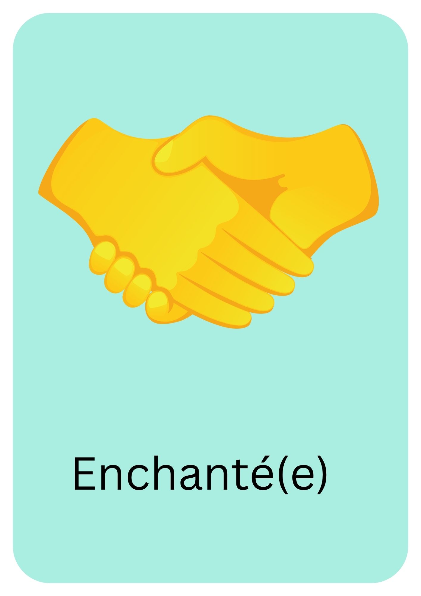 Printable French Greetings Flashcards for Kids - govincards.com