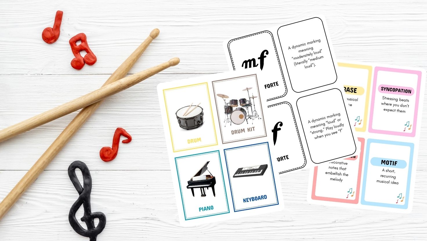 Music symbol flashcards