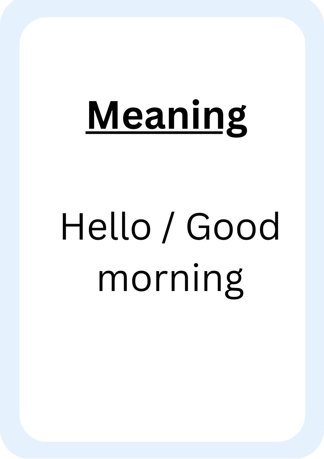 Printable French Greetings Flashcards for Kids - govincards.com