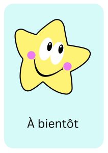 Printable French Greetings Flashcards for Kids - govincards.com