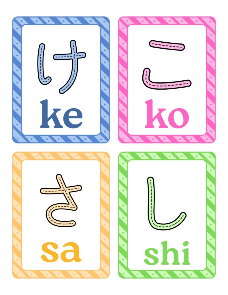 Printable Hiragana Flashcards