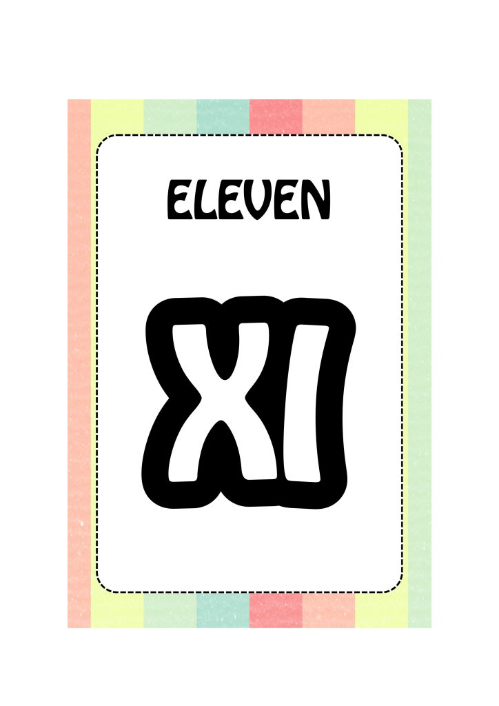 Roman number flashcards