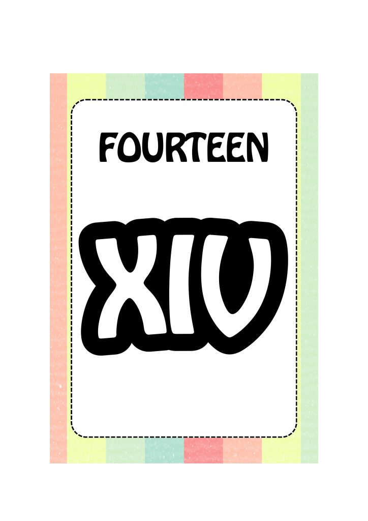 Roman number flashcards