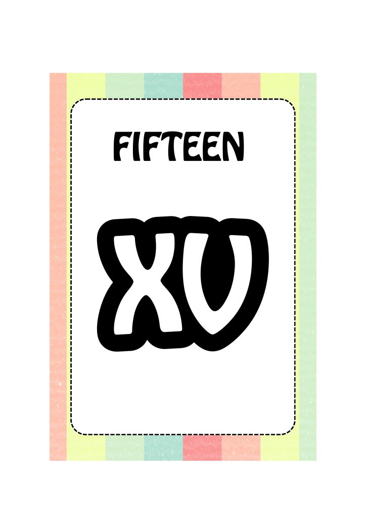 Roman number flashcards