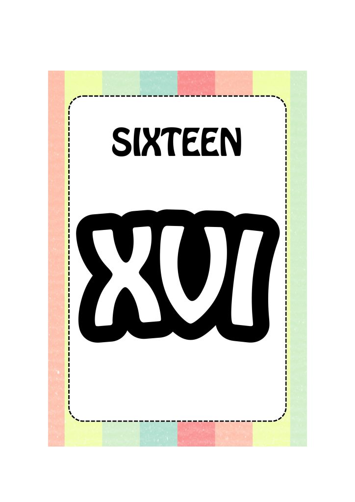 Roman number flashcards