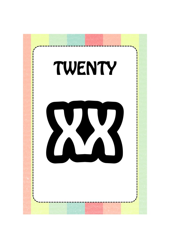 Roman number flashcards