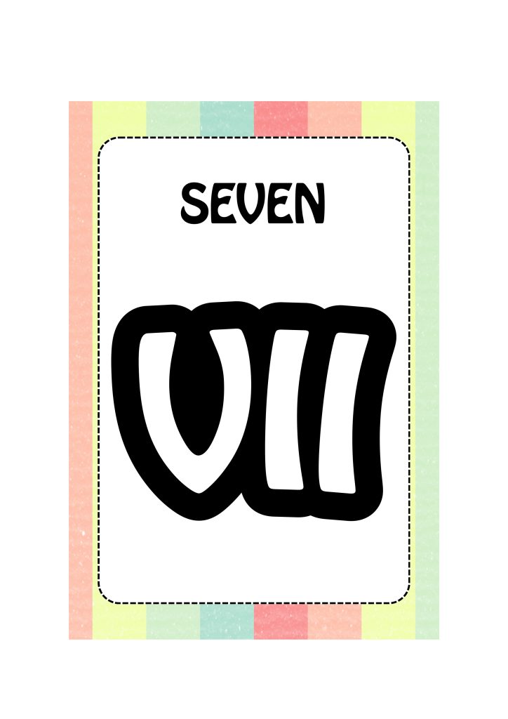 Roman number flashcards